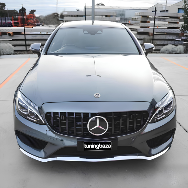 Atrapa Grill Mercedes C-Klasa W205 GT Style Czarny Połysk z Kamerą (2014–2018) - obrazek 4