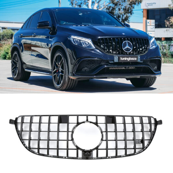 Atrapa Grill Mercedes GLE63 W166 / C292 (2015-2018) GT Style | Czarny Połysk