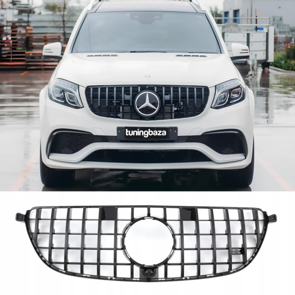 Atrapa Grill Mercedes GLE63 W166 (2015-2018) GT Style | Czarny Połysk