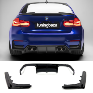 Dyfuzor Tylny BMW M3 / M4 F80 / F82 / F83 PSM Style Czarny Połysk (2014–2020) 00--00