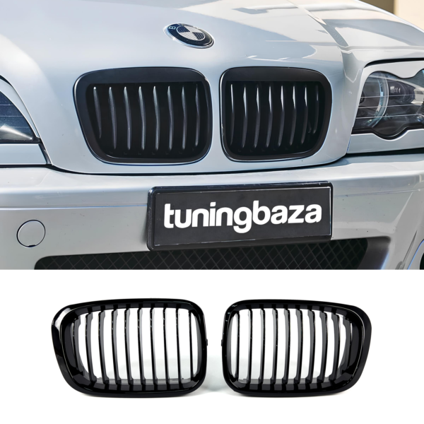 Atrapa Grill Nerki BMW E46 Sedan Kombi (1998–2001) PRE-LCI | MP Style | Czarny Połysk