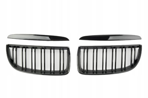 Atrapa Nerki Grill BMW 3 E90 E91 (2005-2008) PRE-LCI M3 Style Czarny Połysk - obrazek 2