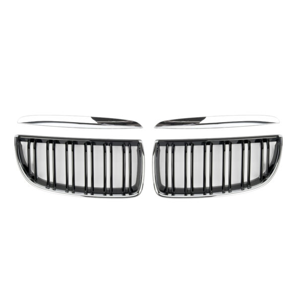 Grill Nerki BMW E90 E91 Czarny Połysk + Chrom