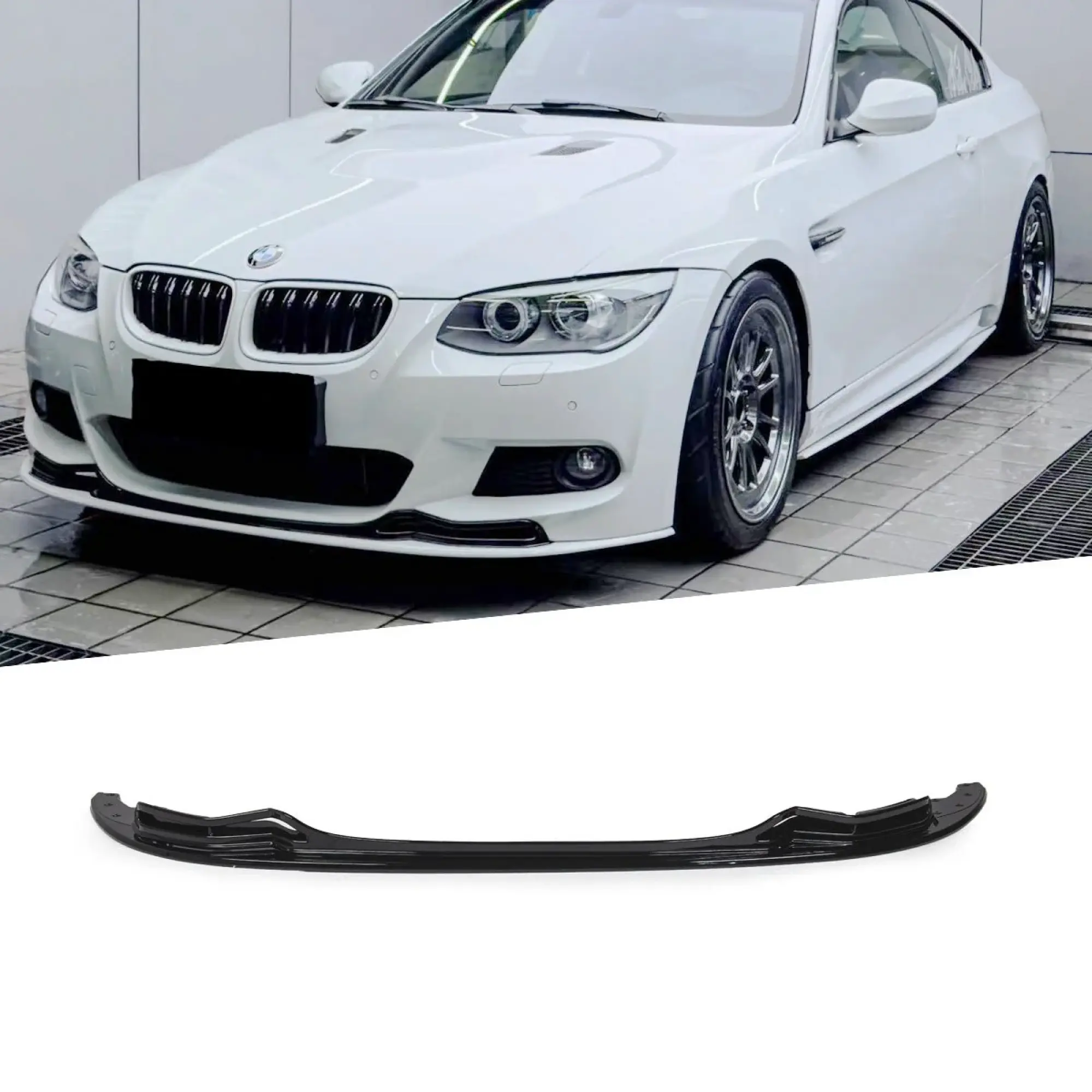 Dokładka Splitter Przód BMW E92 / E93 LCI M3 Style Czarny Połysk (2008–2013) - obrazek 1