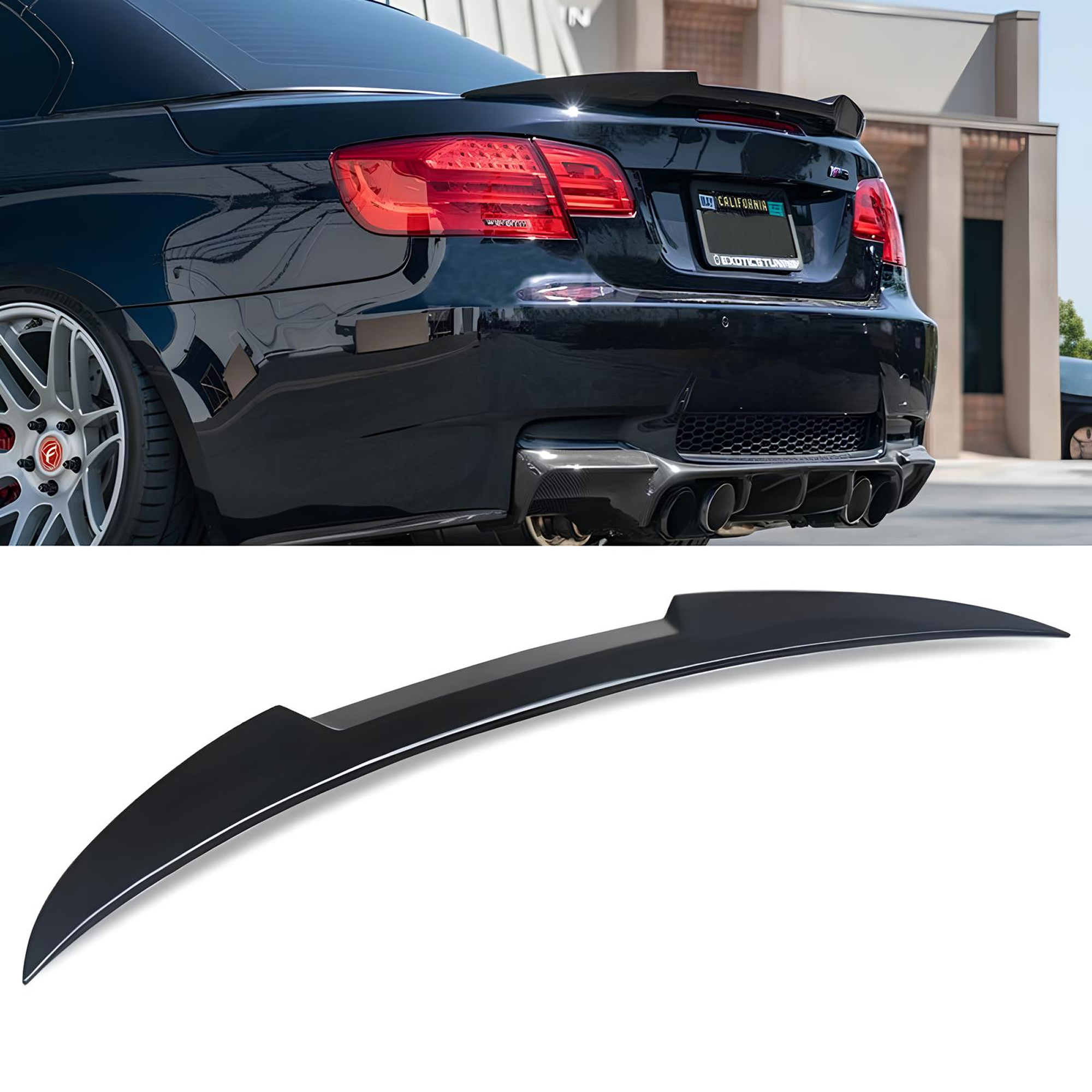 Spoiler Lotka Klapy Bagażnika BMW E93 M4 Style Czarny Połysk (2006-2013) - obrazek 1