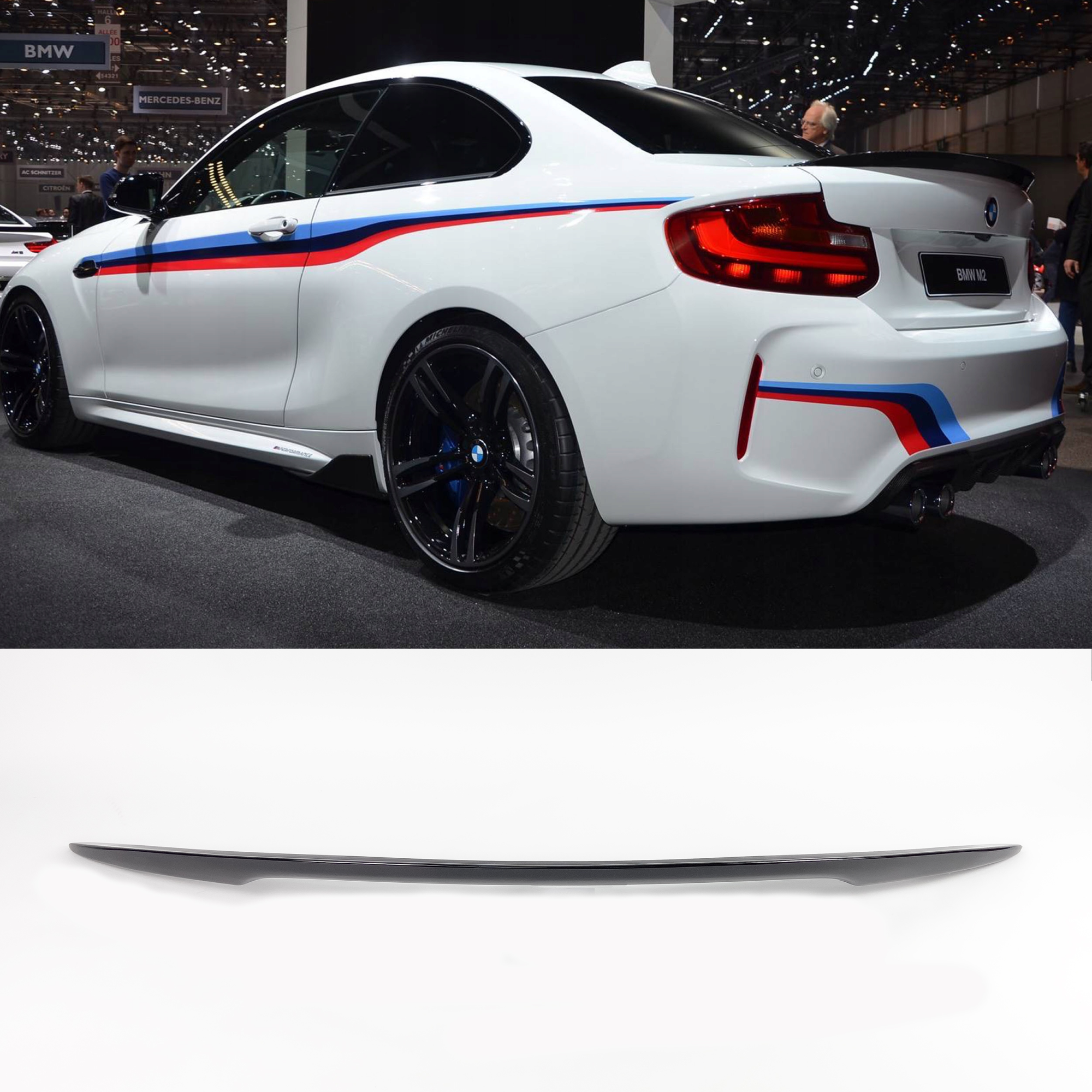 Spoiler Lotka Klapy BMW F22/F87 MP Style Czarny Połysk - obrazek 1