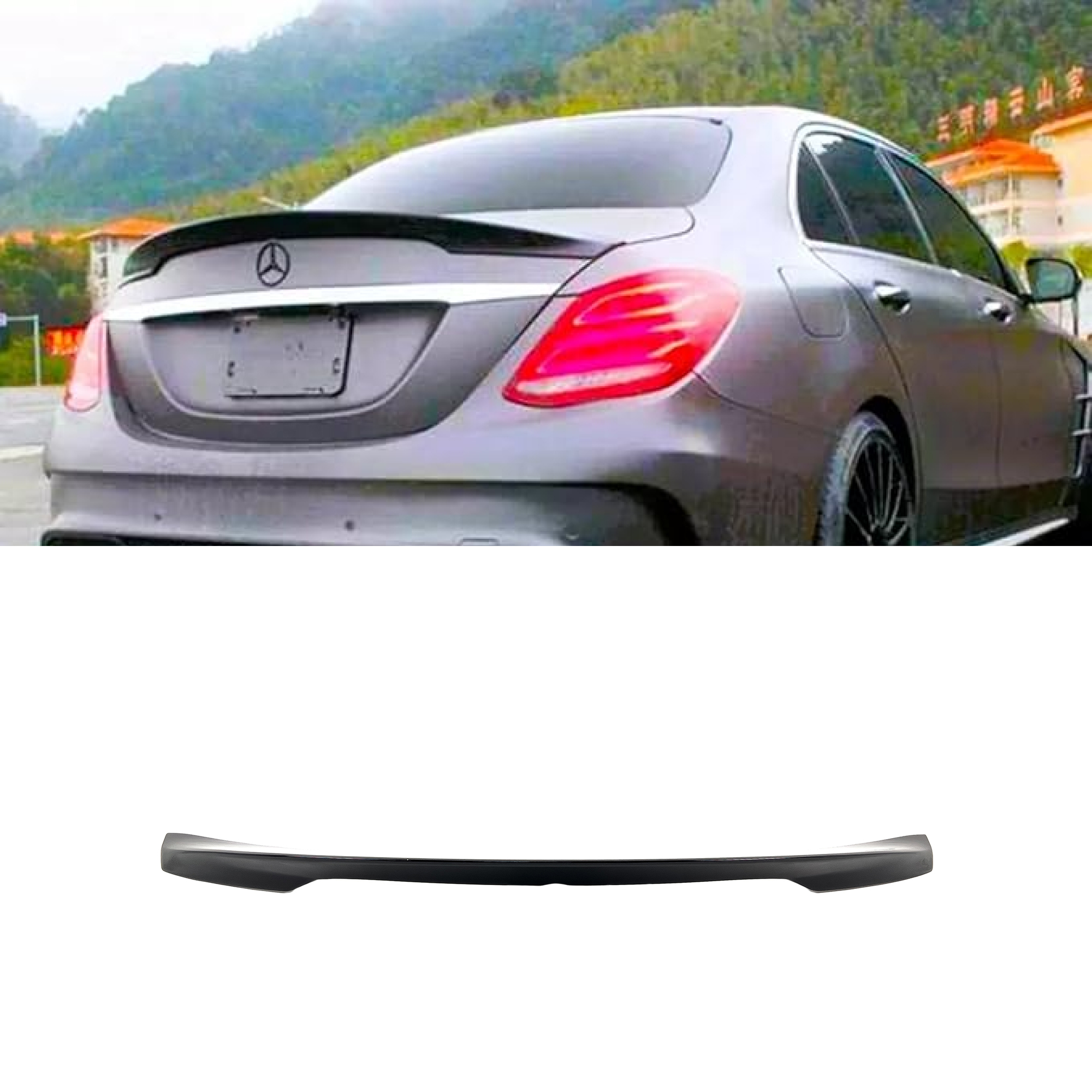 Spoiler Mercedes C-Klasa W205 Sedan Carlsson Style Czarny 15-20 - obrazek 1