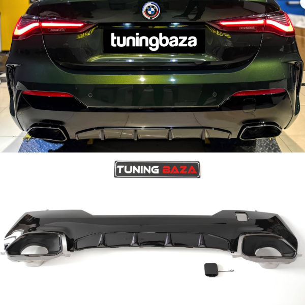 Dyfuzor Tylny BMW G22 M440i Style Czarny Połysk (2020–2024) 00-00