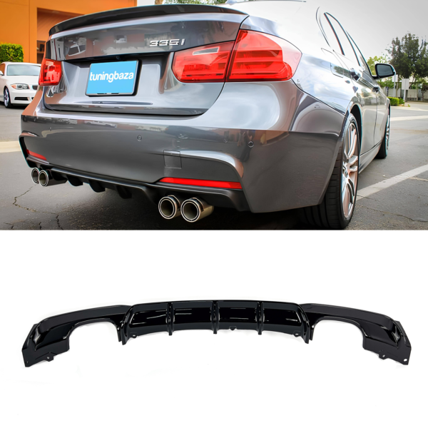 Dyfuzor Tylny BMW F30 F31 (2011-2019) MP Style Czarny Połysk (00-00)