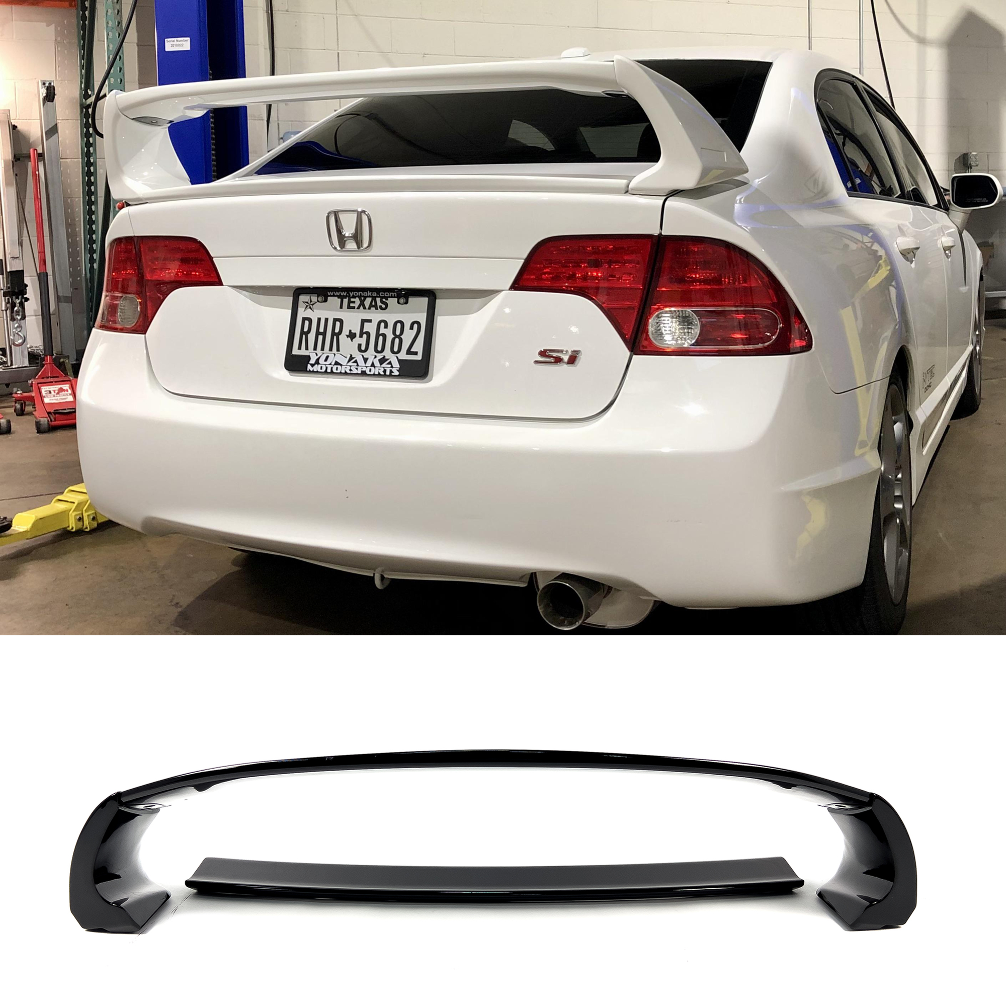 Spoiler Honda Civic Sedan Mugen Style 06-15 Czarny Połysk - obrazek 1
