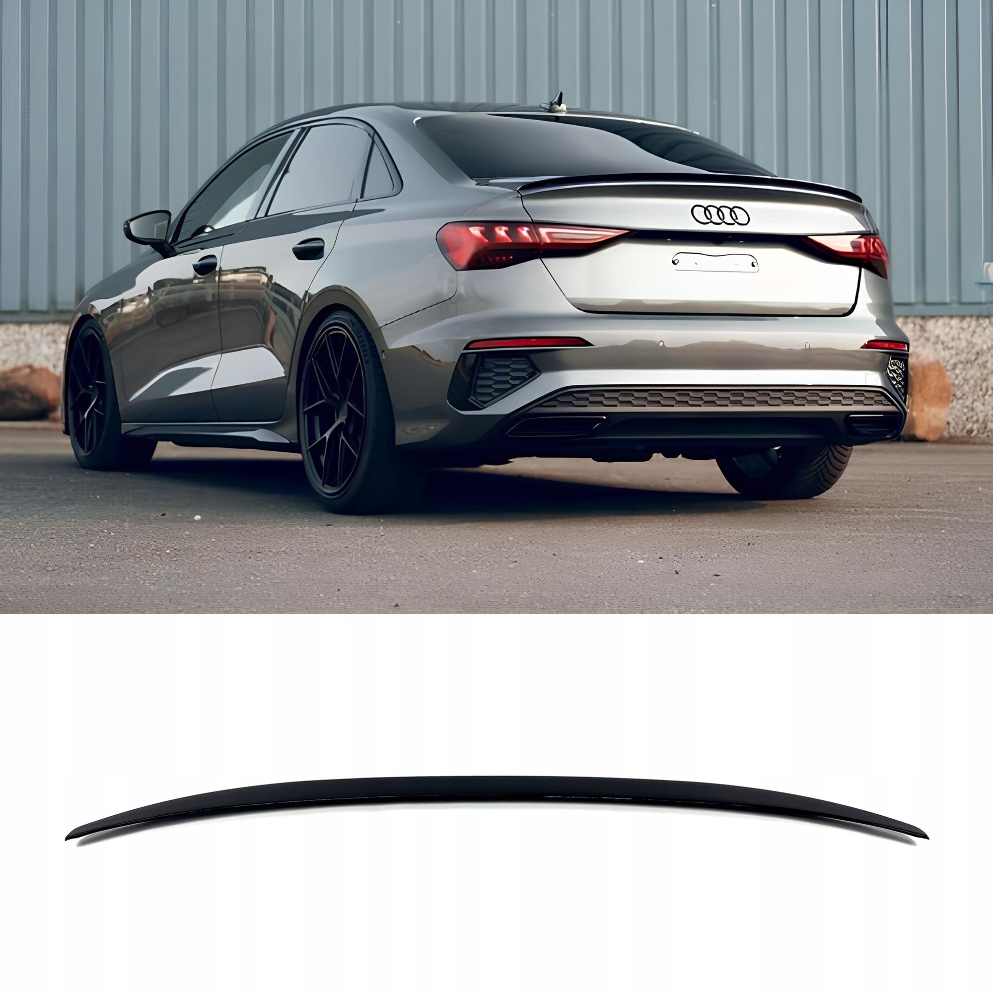 Spoiler | Lotka Klapy Audi A3 8YS Slim (2020+) Czarny Połysk Spojler - obrazek 1