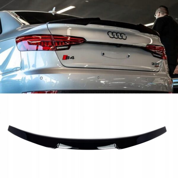 Spoiler Lotka Klapy Audi A4 B9 8W2 Sedan M4 Style 17+ Czarny Połysk Spojler