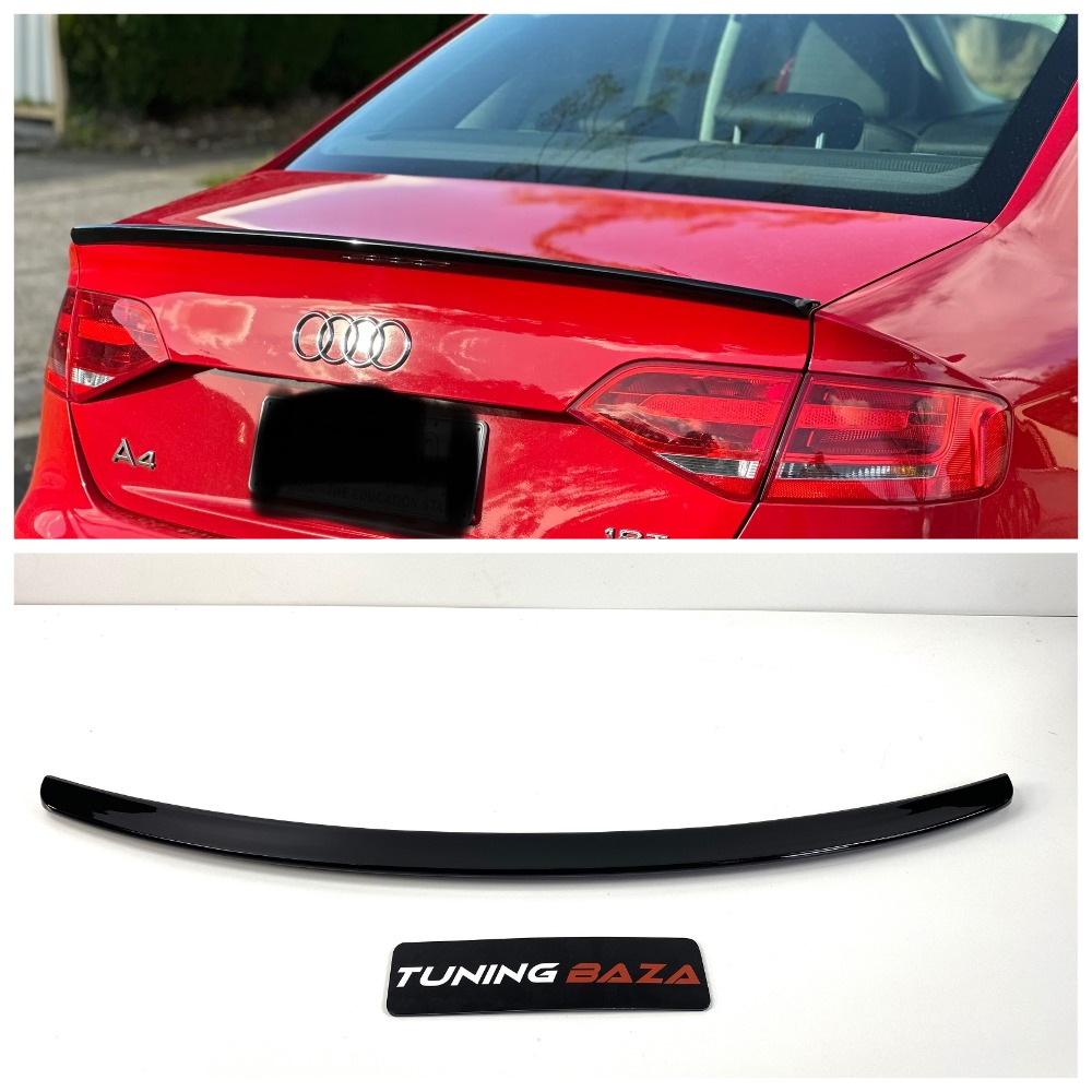 Spoiler | Lotka Klapy Audi A4 B8 8K2 Style 2 2008-12 Czarny Połysk Spojler - obrazek 1
