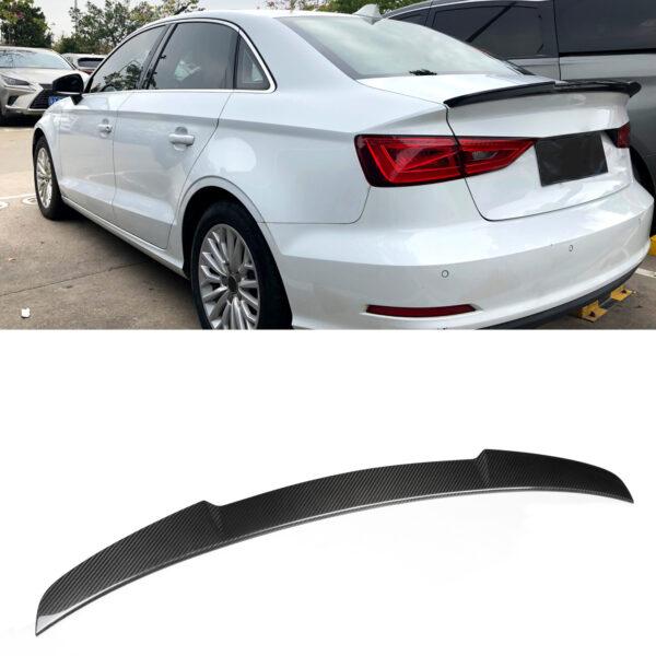 Karbonowy Spoiler Lotka Klapy Audi A3 S3 RS3 8VS 8VM V Style 14-20