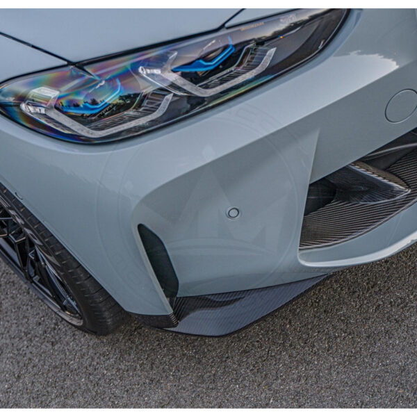 Karbonowe Spoilery Przedniego Zderzaka BMW M3 G80 G81 M4 G82 G83 OEM Style - obrazek 6