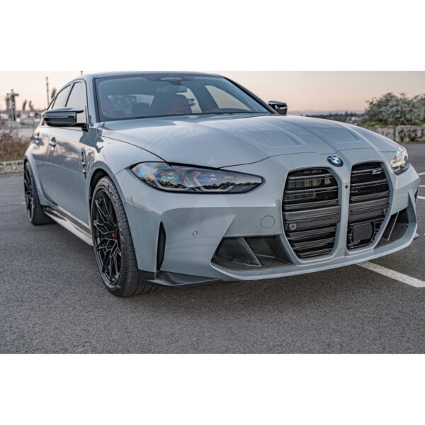 Karbonowe Spoilery Przedniego Zderzaka BMW M3 G80 G81 M4 G82 G83 OEM Style - obrazek 7
