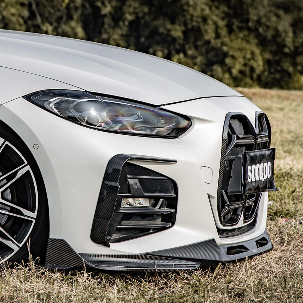 4 Series G22 SQ Style Carbon Fiber Front Lip T 209 4