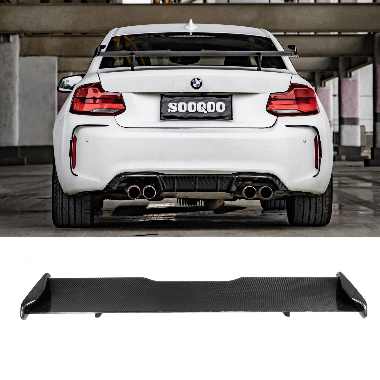 Karbonowy Spoiler Skrzydło BMW M2 M3 M4 F8x M-Performance Style - obrazek 2