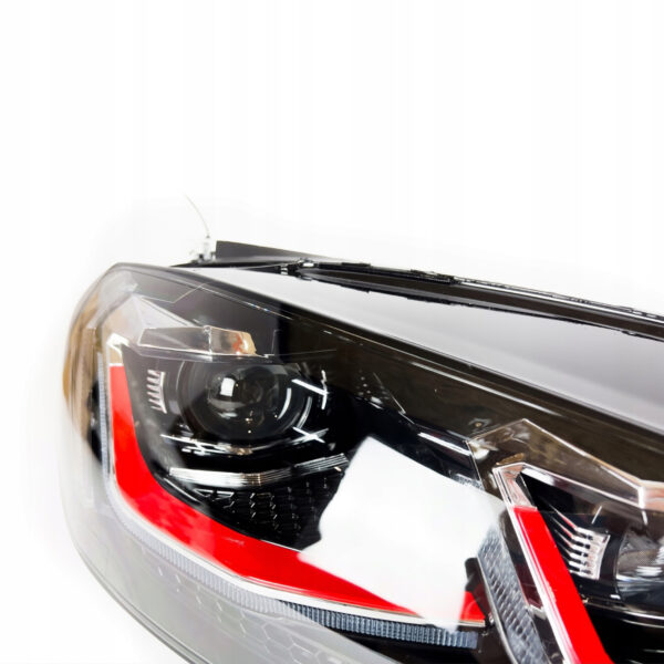 Lampy Przednie Przód Volkswagen Golf 7.5 Red Style - obrazek 2