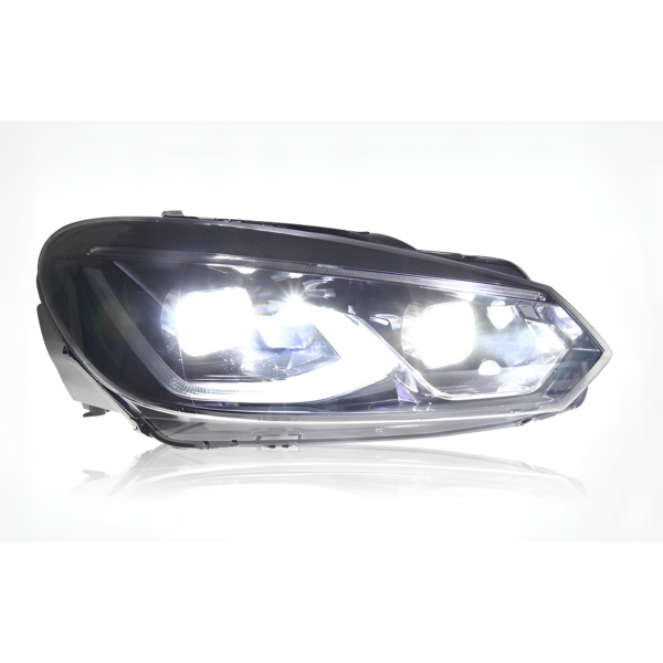 LAMPY PRZEDNIE VW GOLF 6 08-12 CHROME LOOK GOLF 7,5 Pełny LED - obrazek 5