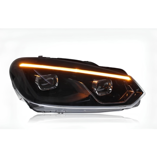 LAMPY PRZEDNIE VW GOLF 6 08-12 CHROME LOOK GOLF 7,5 Pełny LED - obrazek 4