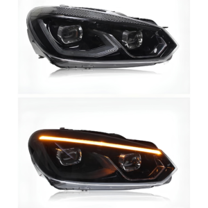 LAMPY PRZEDNIE VW GOLF 6 08-12 CHROME LOOK GOLF 7,5 Pełny LED - obrazek 2