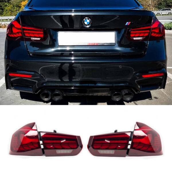 Lampy Tylne Tył BMW F30 F80 GTS Style Czerwone