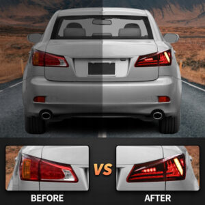 Lampy Tylne Tył Lexus IS250 IS350 ISF IS200d IS220d 2005-2013 Czarwone LED - obrazek 6