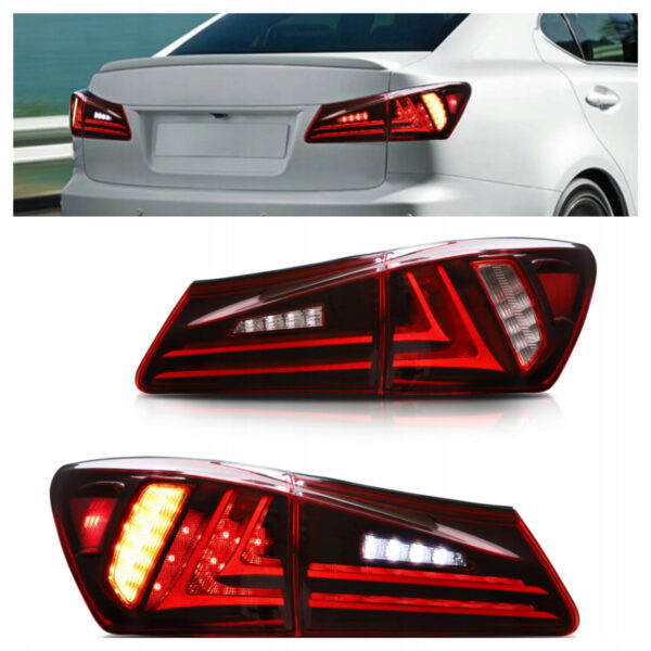 Lampy Tylne Tył Lexus IS250 IS350 ISF IS200d IS220d 2005-2013 Czarwone LED