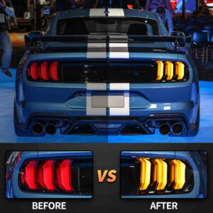 LAMPA LAMPY TYŁ LED VLAND EUROPA CZERWONE HOMOLOGACJA FORD MUSTANG 2015-23 - obrazek 2