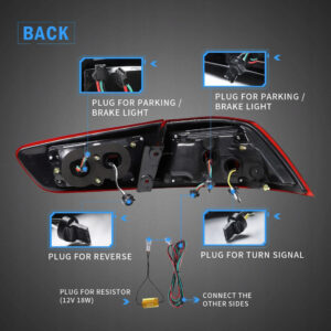 Lampy Tylne Tył LED Mitsubishi Lancer EVO X 08-18 Czerwone - obrazek 4