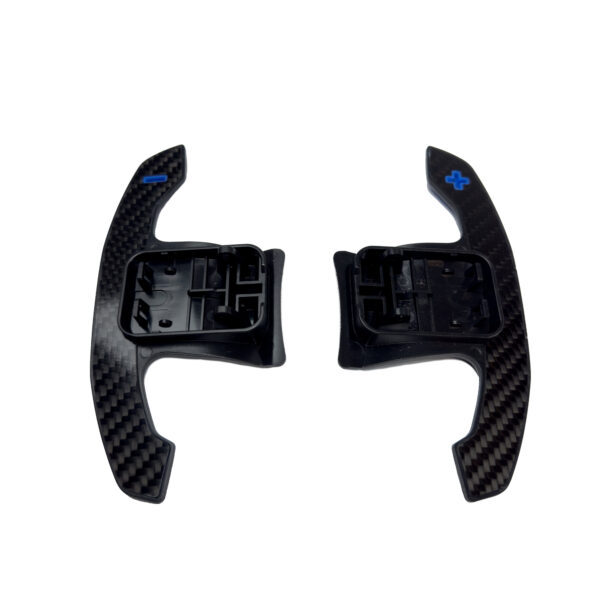 Karbonowe Łopatki Zmiany Biegów BMW G80 G82 G87 F90 G20 F80 G15 Niebieskie - obrazek 4