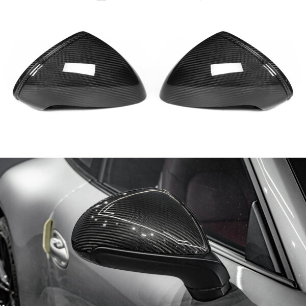Karbonowe Nakładki na Lusterka Porsche 911 991 / 981 Boxster 13-16 – Styl OEM/Carbon Fiber - obrazek 2