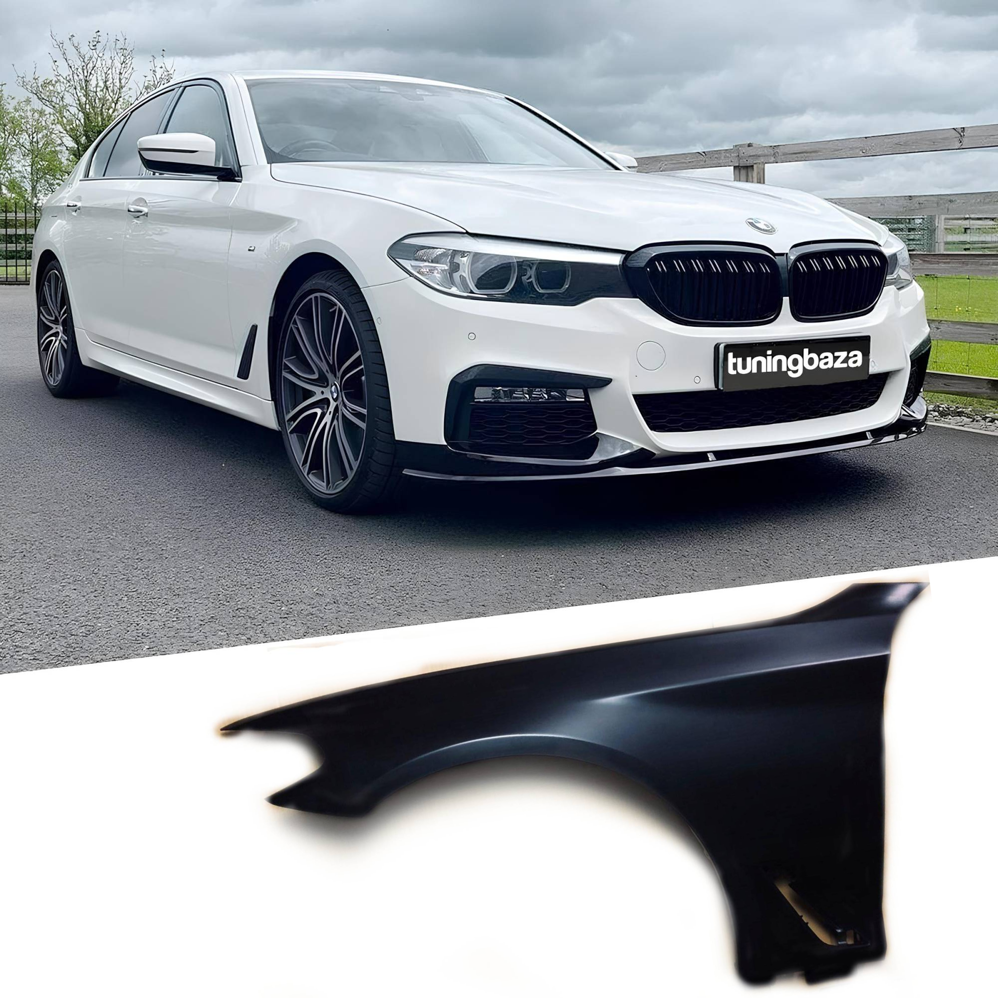 Błotnik Lewy (strona kierowcy) Przedni BMW G30 / G31 Przedlift/Polift Aluminiowy NOWY - obrazek 1