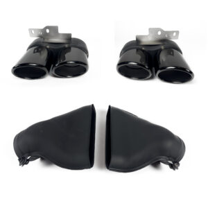 Dyfuzor Tylny z Końcówkami Wydechu Audi A6 C8 S6 Look do S-Line 2019+ Czarny Połysk - obrazek 5