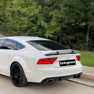 Dyfuzor Tylny z Końcówkami Wydechu Audi A7 RS7 Look do S-Line (2016–2018) Czarny Połysk 0--0 - obrazek 4