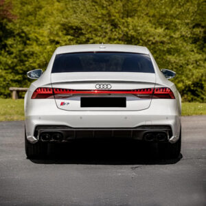 Dyfuzor Tylny z Końcówkami Wydechu Audi A7 C8 S7 Look do S-Line 2019+ Czarny Połysk - obrazek 2