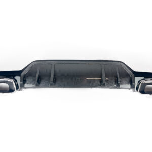 Dyfuzor Tylny z Końcówkami BMW G20 340i LCI Karbon Look / Srebrne Końcówki - obrazek 2