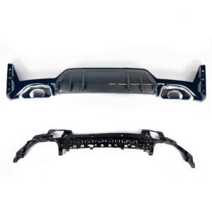 Dyfuzor Tylny z Końcówkami BMW G20 340i LCI Karbon Look / Srebrne Końcówki