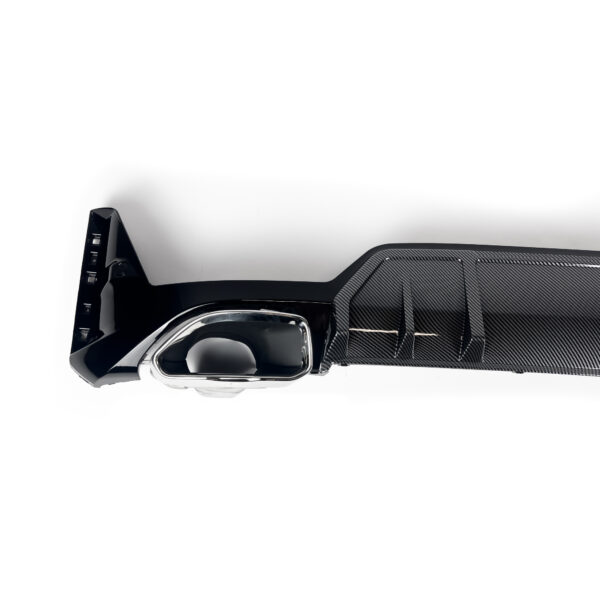 Dyfuzor Tylny z Końcówkami BMW G20 340i LCI Karbon Look / Srebrne Końcówki - obrazek 6