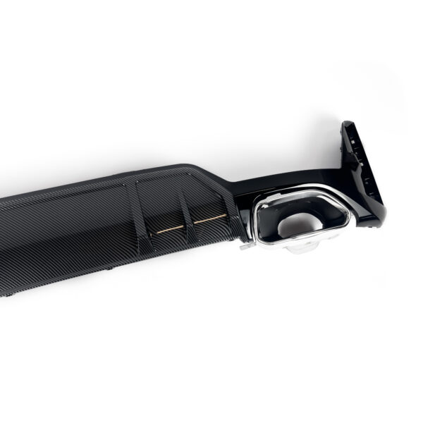 Dyfuzor Tylny z Końcówkami BMW G20 340i LCI Karbon Look / Srebrne Końcówki - obrazek 7