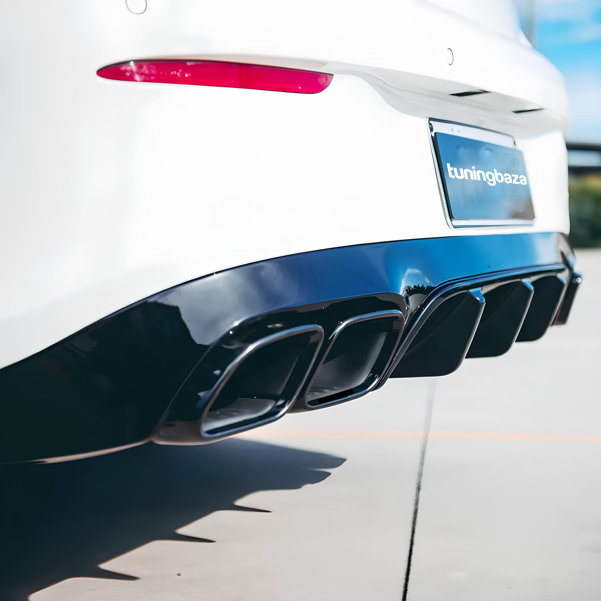 Dyfuzor Tylny z Końcówkami Mercedes-Benz C238 E63 AMG Coupe 2017+ Czarny Połysk 00--00 - obrazek 3