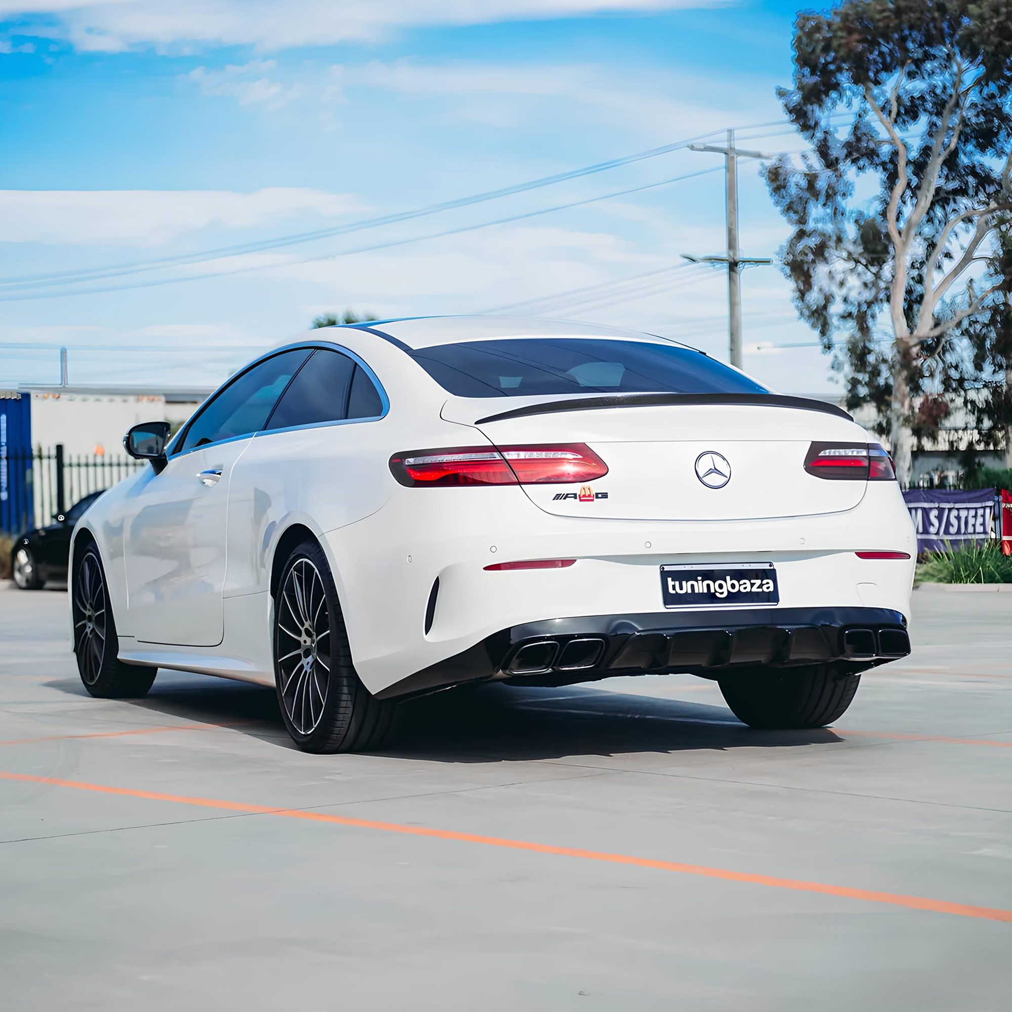 Dyfuzor Tylny z Końcówkami Mercedes-Benz C238 E63 AMG Coupe 2017+ Czarny Połysk 00--00 - obrazek 4