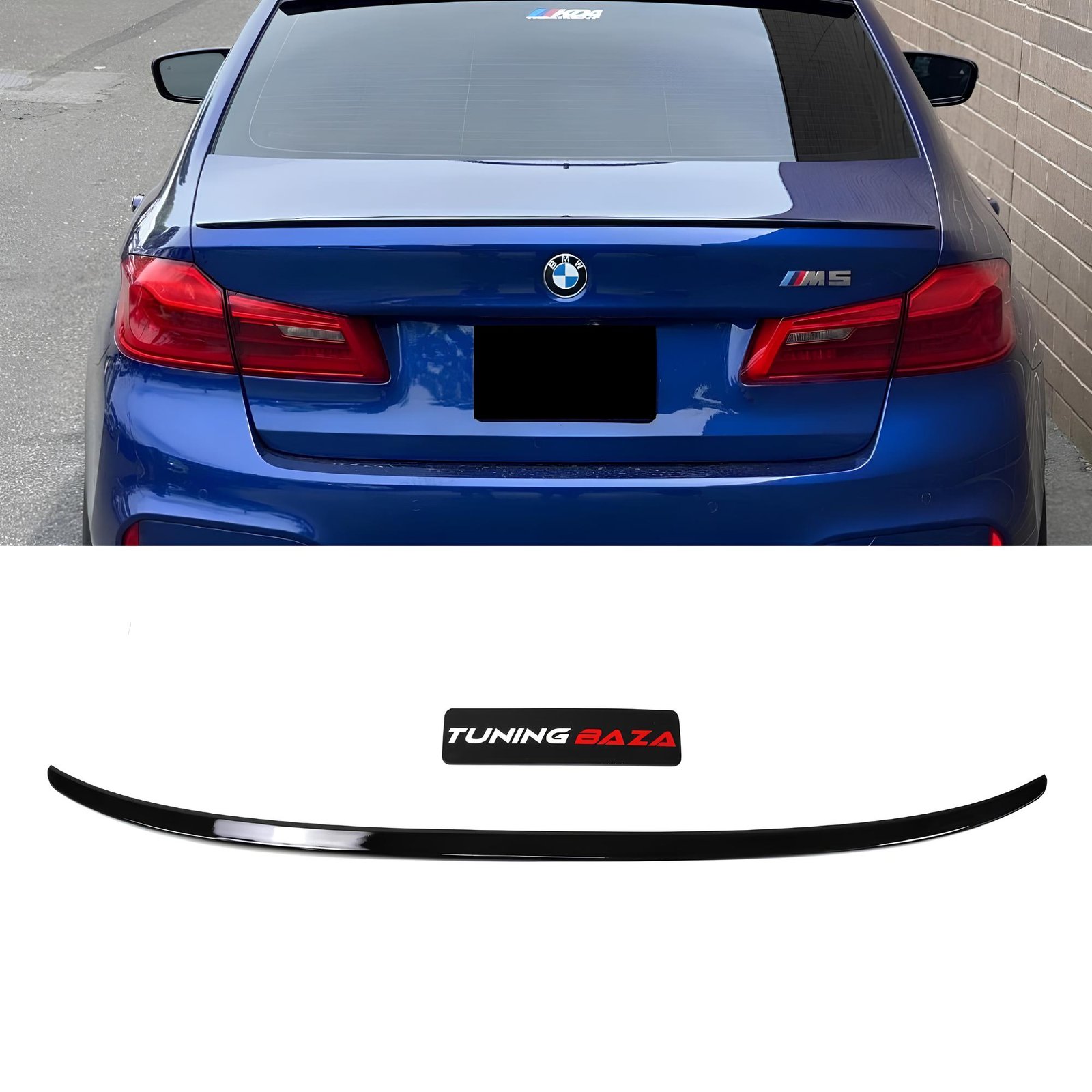 Spoiler Lotka Klapy Bagażnika BMW 5 G30 / F90 M5 (2017-2023) OEM-Style Czarny Połysk - obrazek 1