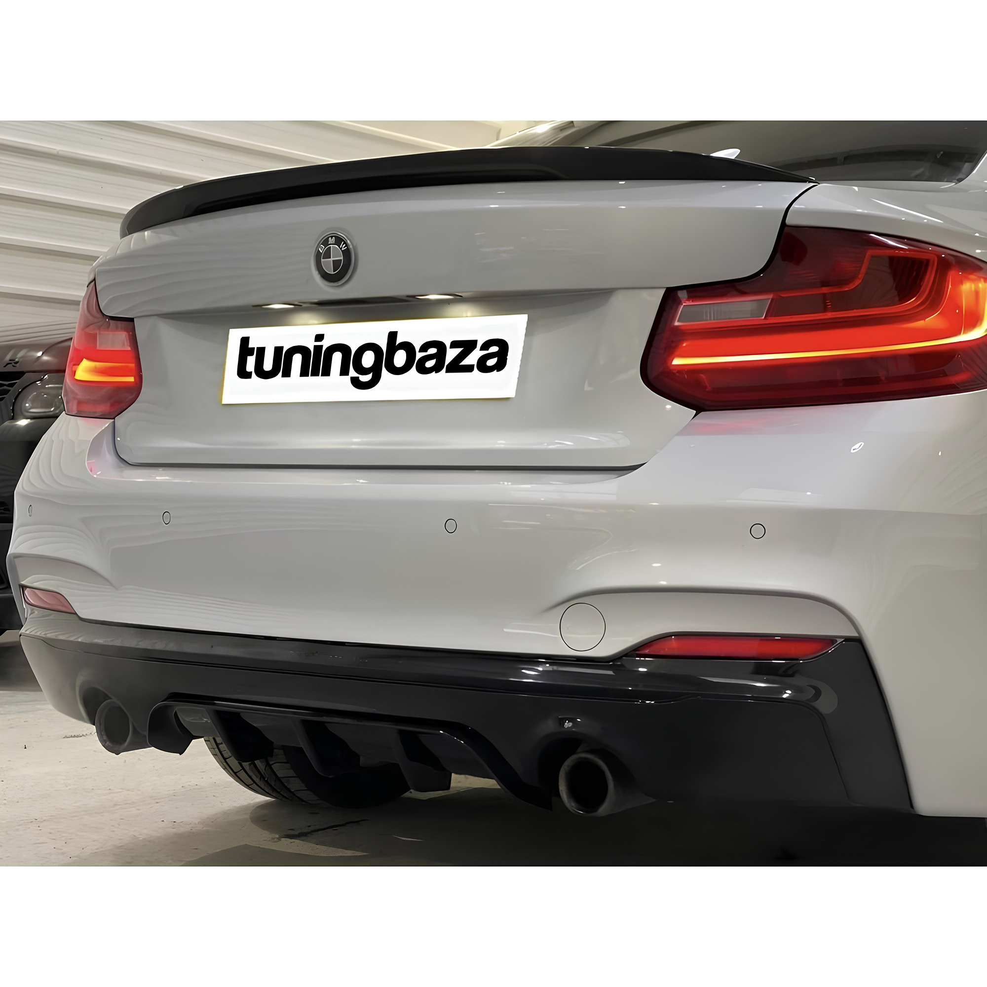 Dokładka Dyfuzor Tylny BMW F22 F23 M-Performance Style Czarny Połysk 0--0 (2014-2021) - obrazek 7