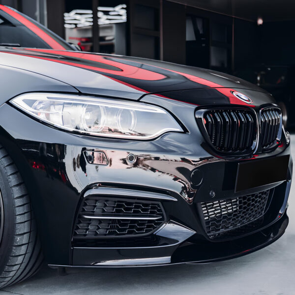 Dokładka Splitter Przód do BMW Serii 2 F22 M-Performance – Czarny Połysk - obrazek 5
