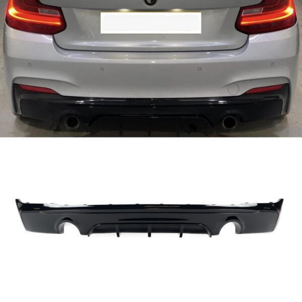 Dokładka Spoiler Dyfuzor Tylny BMW F22 F23 M-Performance Style Czarny Połysk