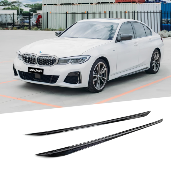 Dokładki (listwy) pod progi BMW G20/G21 MP Style Czarny Połysk