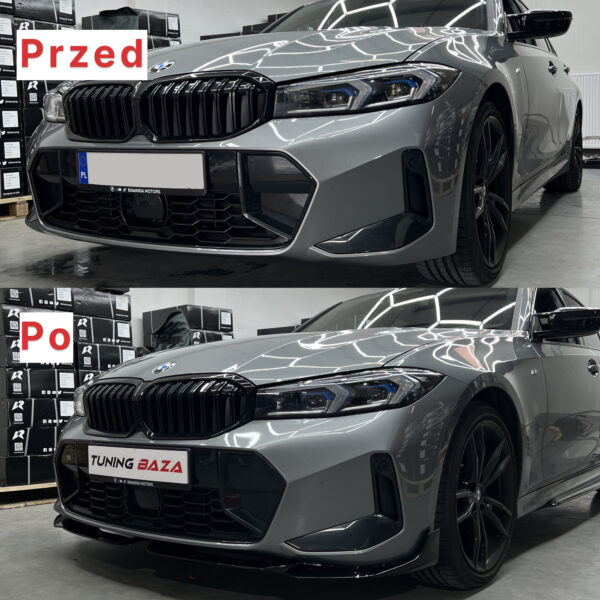 Dokładka Splitter Przód do BMW G20 LCI 22–25 M-Performance – Czarny Połysk - obrazek 5