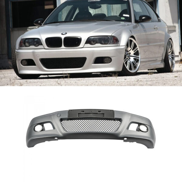 Zderzak Przedni BMW E46 M3 Look (bez PDC, z miejscem na światła przeciwmgielne)